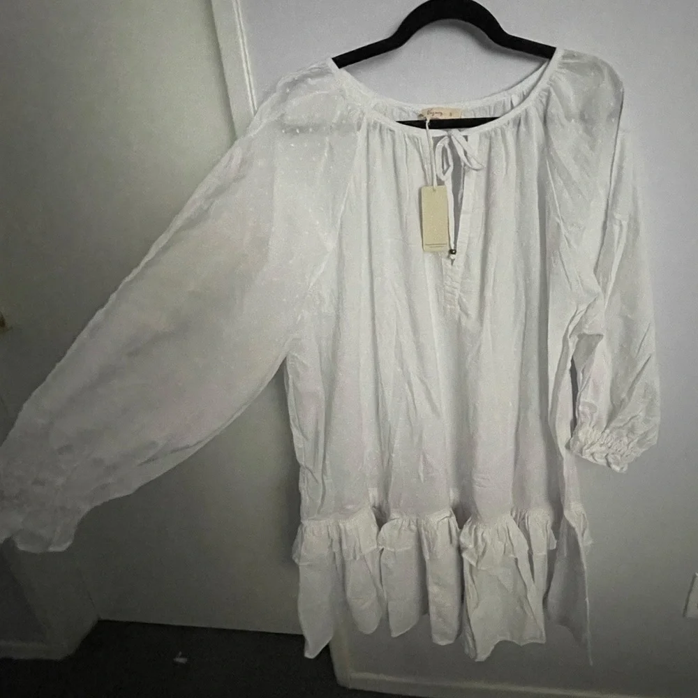 Gorgeous VAGARY BOTANICAL TUMIC DRESS WHITE - Picture 7 of 7